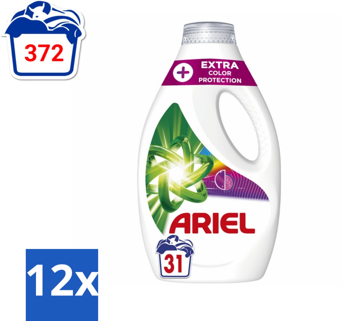 12 x Ariel Original - Extra Kleurbescherming - Vloeibaar Wasmiddel - Gekleurde Was - 31 Wasbeurten - Wasmiddel - Gekleurde Was - Kleurbescherming - Vloeibaar Wasmiddel - Ariel