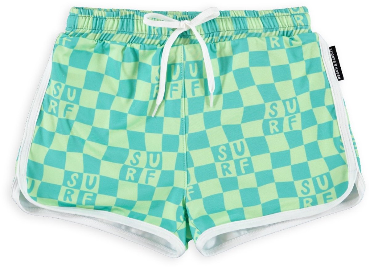 Beach & Bandits - Broekje - Trunk - Checkered Surf - Blauw/Groen - Unisex - Maat M