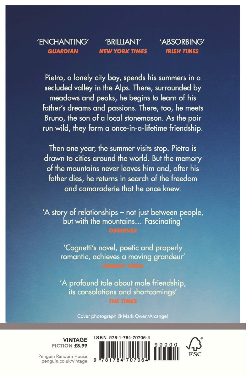 The Eight Mountains - back cover