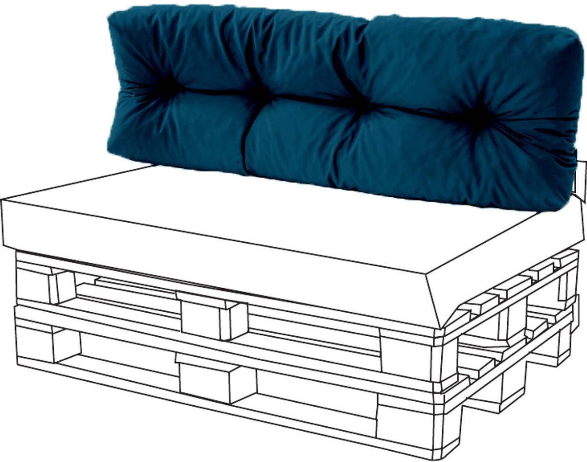 Buiten Palletkussens - Getufte Tuinkussens voor Palletbank - Palletkussen - Rugkussens voor Pallet - Waterbestendig Zitkussen - (Lang rugkussen)