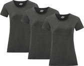 Senvi Dames t-shirt ronde hals 3-pack - Antraciet - Maat M