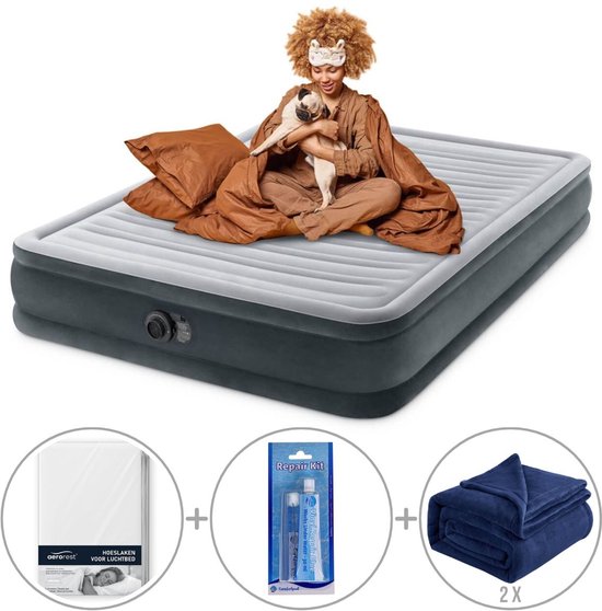 Intex 64490ND Supreme Air-flow luchtbed, Ingebouwde pomp, 2-Persoons, 152cm x 203cm x 51cm Intex 64490ND Supreme Air-flow luchtbed, Ingebouwde pomp, 2-Persoons, 152cm x 203cm x 51cm