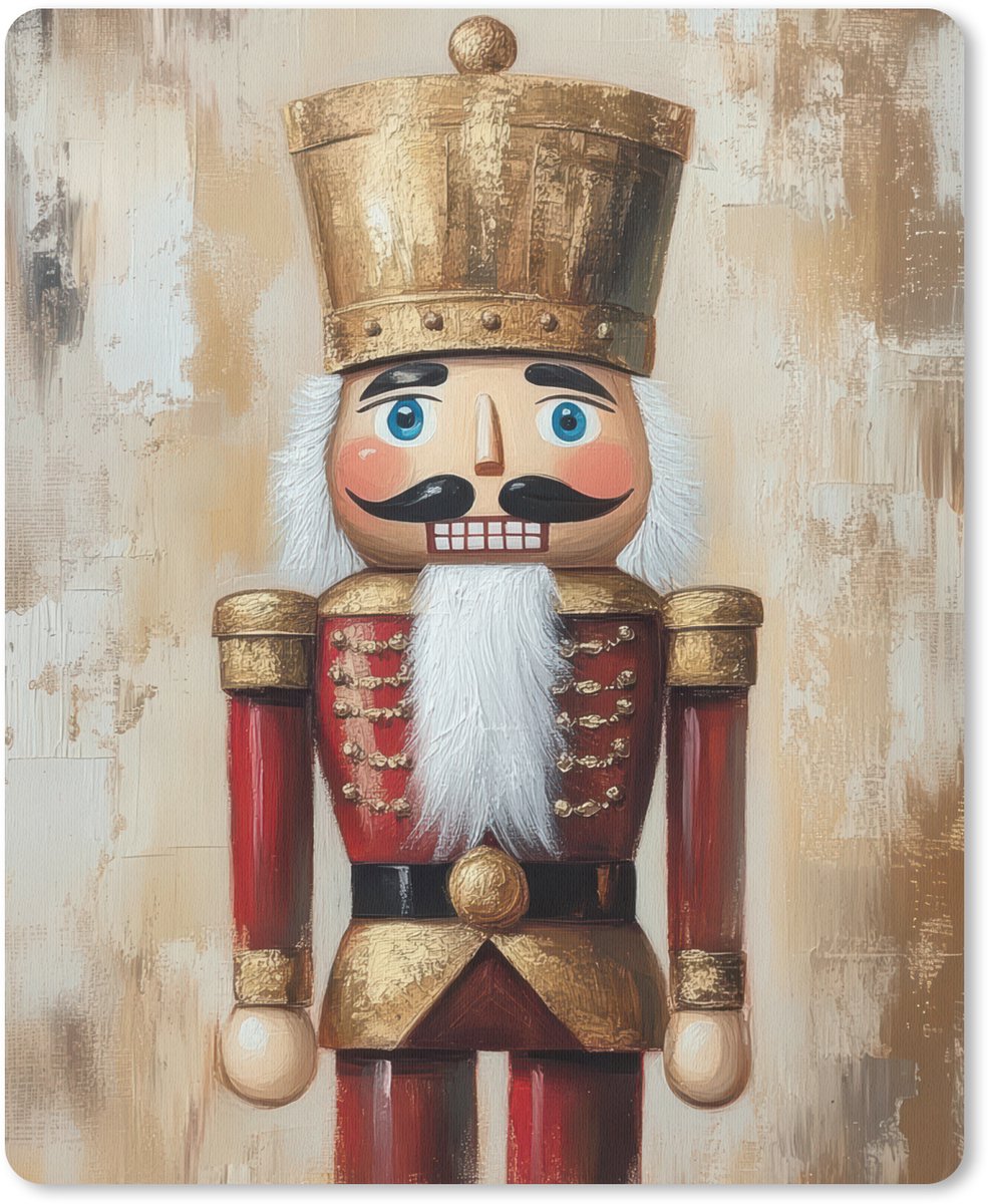 Muismat 19x23 cm - Mousepad Kerst - Poppetje - Abstract - Muismatten