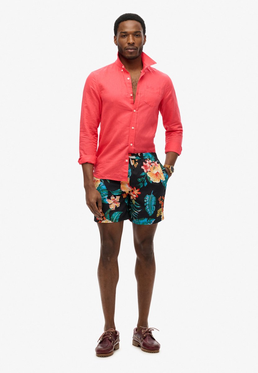 Superdry Zwemshort met Hawaïaanse print 43 cm Heren Zwembroeken Zwart