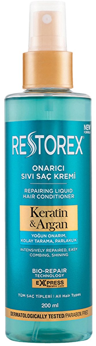 Restorex - Keratine & Argan Vloeibare Conditioner 200 ml - Haarverzorging - Conditioner - Argan - keratin