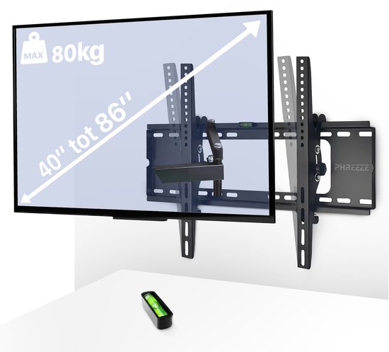 Support Inclinable Support mural TV inclinable de 40 à 86 pouces – VESA 100x100 à 400x600 ...