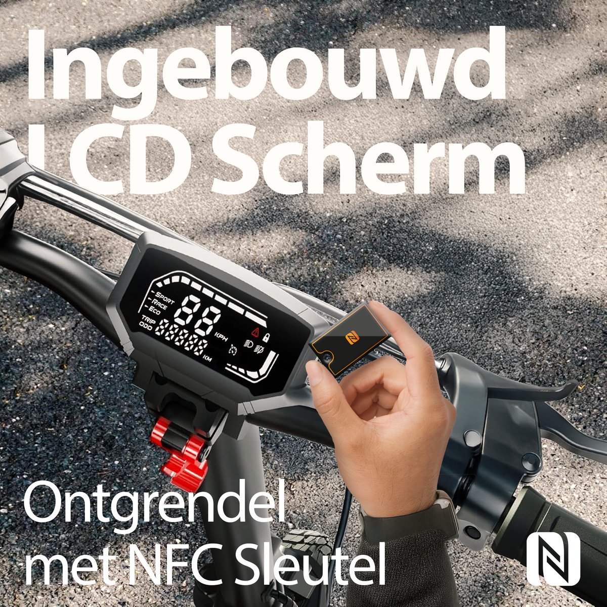 Afbeelding 2 van Phreeze Elektrische Step met Telefoonhouder - 25KM/H - Voor Volwassenen - NFC Slot - 10 Inch Luchtbanden - Dubbele Vering - 45 KM Actieradius - 500W - Opvouwbaar - Zwart