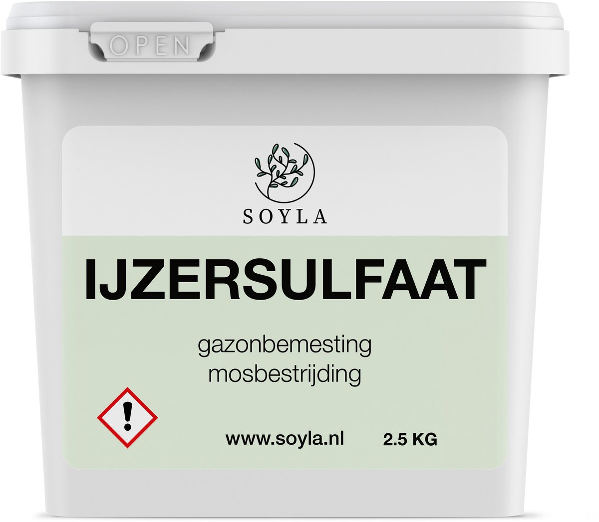 IJzersulfaat - 2.5 KG - 125 m2 - IJzersulfaat Voor Gazon - Anti Mos Gazon - Mos Verwijderaar - Mos Bestrijding Gazon - Gazon Mest