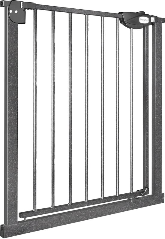 Aufun Traphekje zonder boren - 75-85 cm - Klembevestiging - Voor baby, kind en hond - Metaal - Zwart