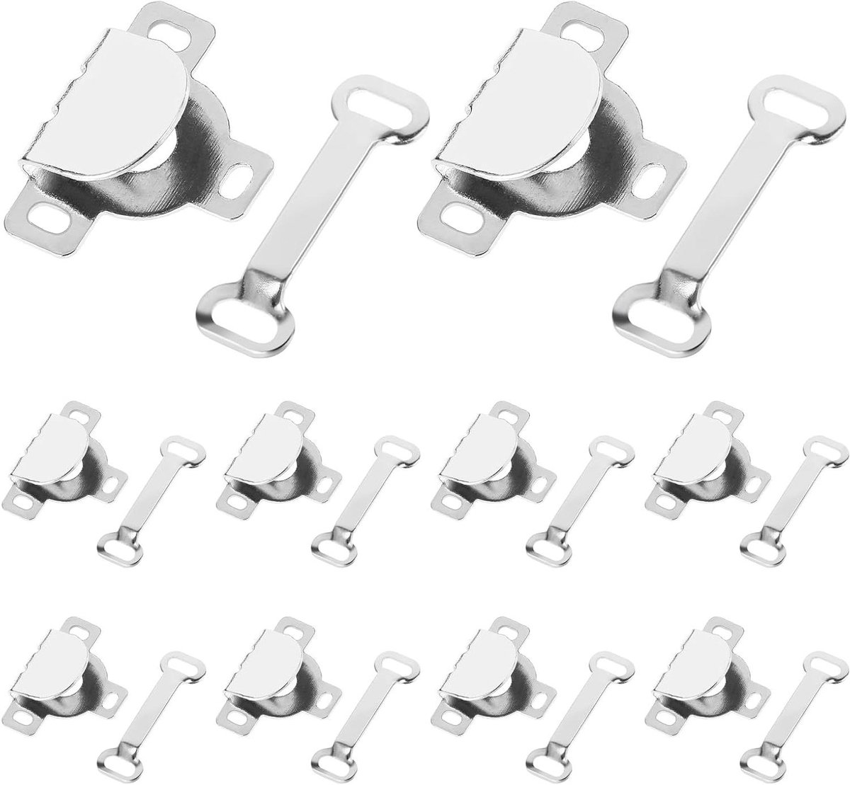 Naaien haken en ogen sluiting set voor kleding - Zilver, Eén Maat