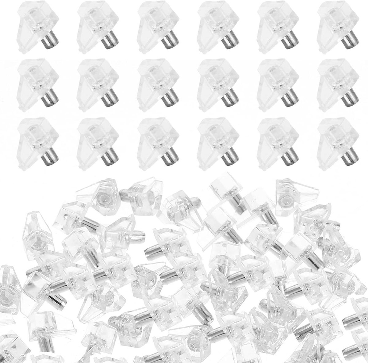 5 mm planksteunpen steunkast plank pinnen doorzichtige plastic vervangende pen (20 stuks)