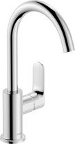 Mitigeur de lavabo avec vidage et bec orientable, chrome