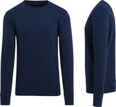 Senvi - Crew Sweater Long - Kleur: MarineBlauw - Maat L