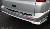 Avisa Zwart-Chroom RVS Achterbumperprotector passend voor VW Transporter T5 2003-2015 (alle) & T6 2015- (met achterdeuren) 'Ribs'