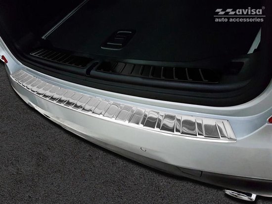 Foto: Avisa rvs achterbumperprotector passend voor bmw x3 g01 2017 met m pakket ribs 