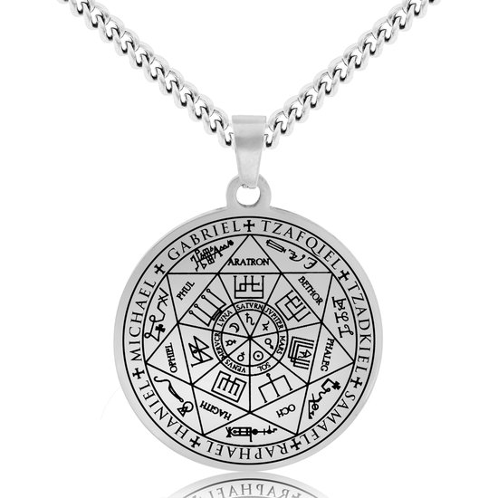 Zilverkleurige Beschermengelen Ketting van 60cm