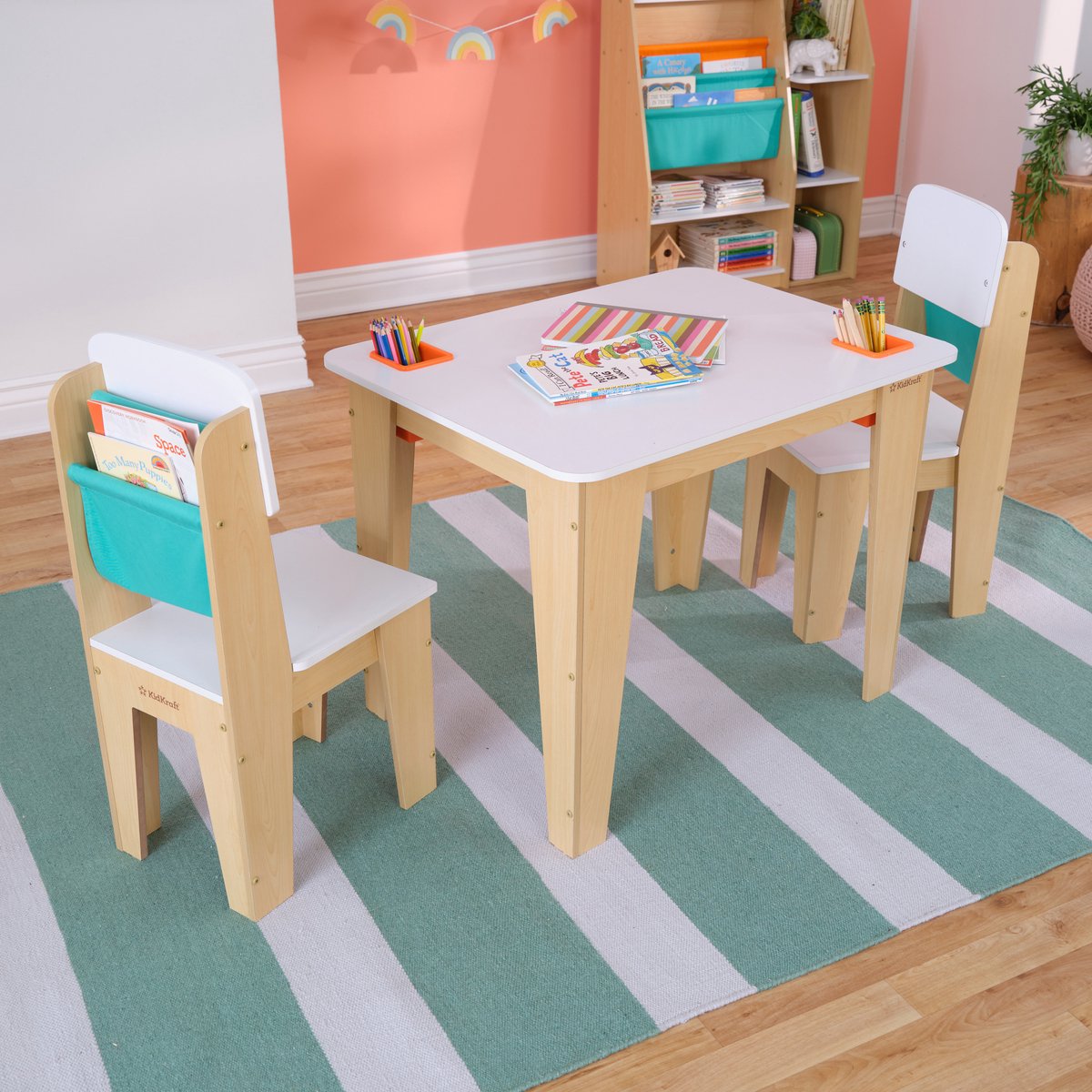 Kidkraft Witte speeltafel kindertafel met 2 stoeltjes