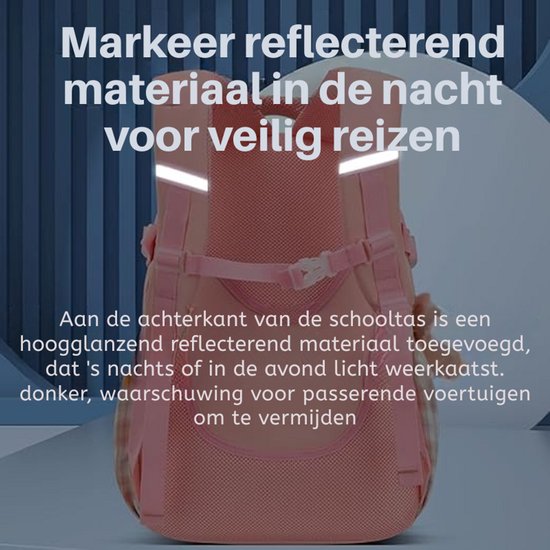 Amythe Meisjes Schoolrugzak - Stijlvolle en ruime schooltas voor meisjes op de basis- en middelbare school, waterbestendige boekentas met schattige hanger, ideaal voor casual reizen, Blauw, 31*16