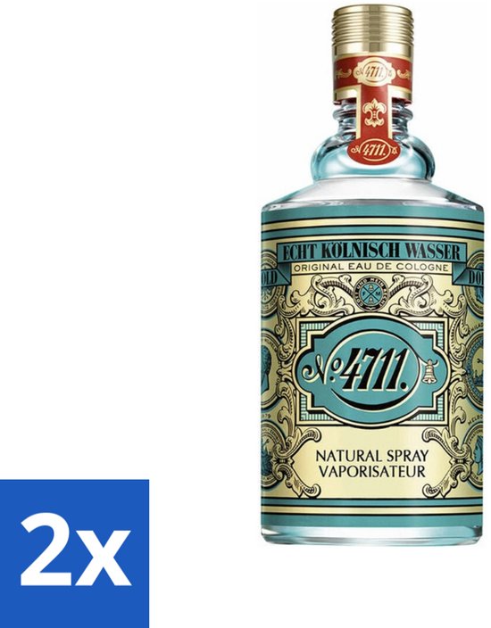 4711 - Echt Kölnisch Wasser - Original Eau De Cologne Spray - Dames Parfum - Verfrissende Geur - 100 ml - Voordeelverpakking - 2 stuks