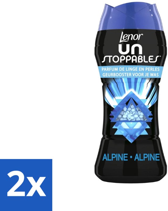 Lenor - Unstoppables - Geurparels - Alpine - Wasverzachter - 224 g - Voordeelverpakking - 2 stuks
