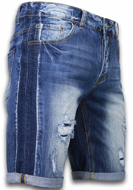 Artisan Short donkerblauw Jeans-look Mode Broeken Shorts 