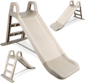 COIL kinderglijbaan, Vrijstaande glijbaan met Trap, Binnen- en buitenspeelgoed, 140cm, vanaf 18 maanden, Glijbaan van duurzaam eco-kunststof gemaakt van stro, beige en crème