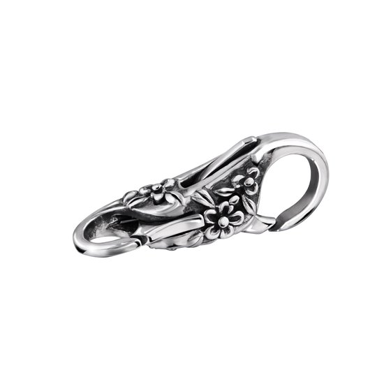 Foto: Quiges 925 zilveren bedels sterling zilver beads dubbel karabijn sluiting met bloem kraal charm geschikt voor alle bekende merken armband z082