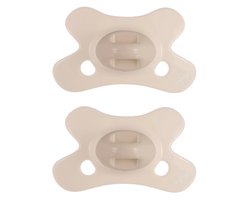 Difrax Fopspeen Natural - 0 tot 6 Maanden - Beige - 2 Stuks