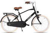 SJOEF City Jongensfiets 22 inch - Kinderfiets voor jongens van 7 tot 9 jaar - Mat Zwart