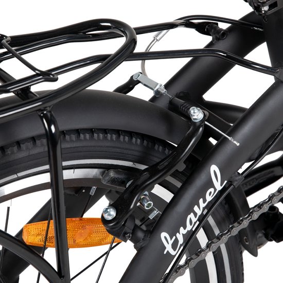 SJOEF Travel Vouwfiets 20 inch - 6 Shimano Versnellingen -Compact & Lichtgewicht - Mat Zwart van SJOEF — afbeelding 5