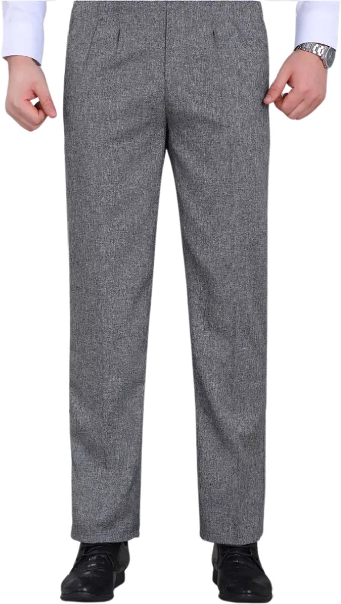Bovista Linnen Broek Heren Zomerbroek Volwassenen Lange Broek Pantalon Strandbroek Zomer Ibiza Stijl Donkergrijs