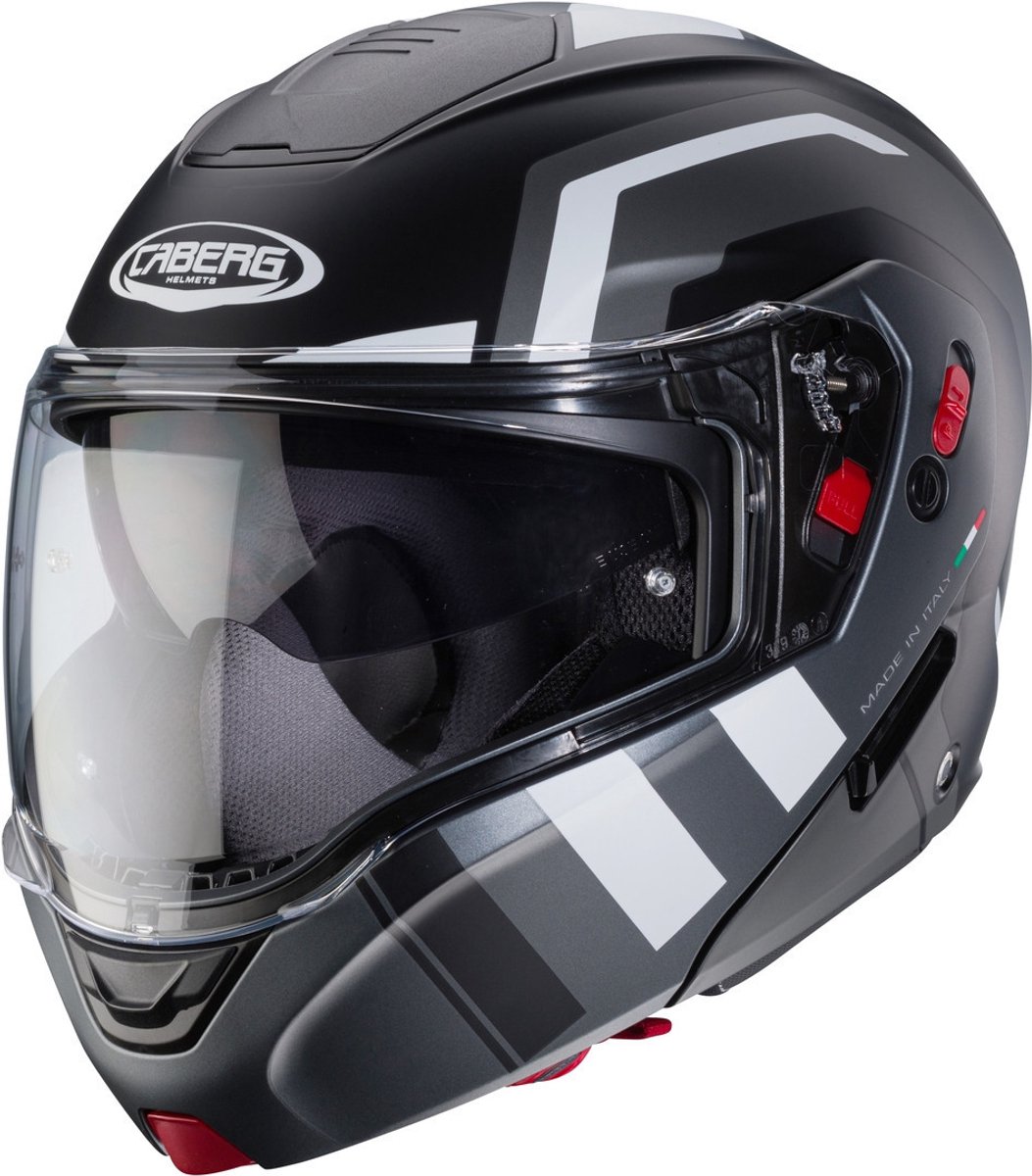 Caberg Horus X Road Mat Zwart Grijs Systeemhelm - Helm