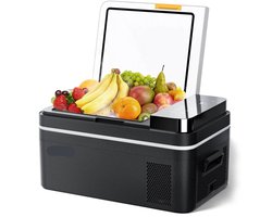 Auto Koelkast - Koelbox - Mini Koelkast - Draagbare - 25L - met Digitale Display en Ingebouwd Paneel - Compacter en Energiezuinig Koelen - Mini Fridge - voor Reis, Camping en Vacatures