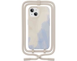 Woodcessories Change Case 2 in 1 Bio - Geschikt voor iPhone 15 Plus - Afneembaar nekkoord - Duurzaam - Eco vriendelijk - Gemaakt van bio-materialen - Blauw
