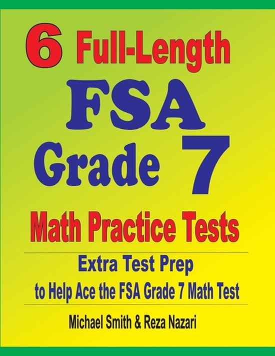 6 Full-Length FSA Grade 7 Math Practice Tests - cover