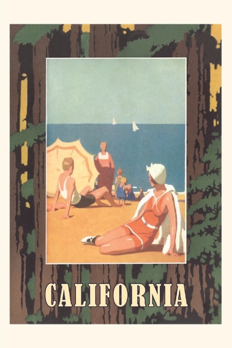 Pocket Sized - Found Image Press Journals- Vintage Journal California Travel Poster van