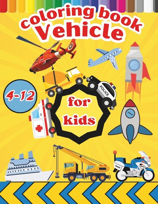 Vehicles Coloring Book - cover