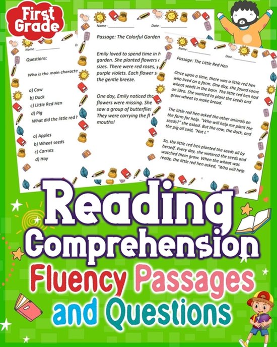Reading Comprehension Fluency Passages and Questions First G ... - cover
