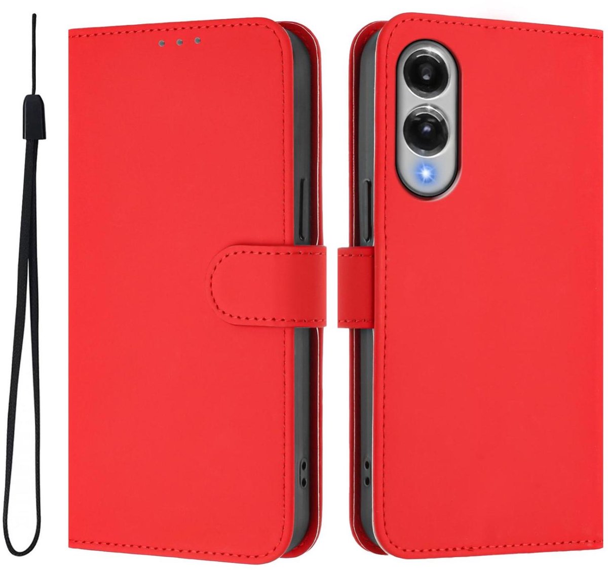 Mobigear Telefoonhoesje geschikt voor Samsung Galaxy S25 Edge Hoesje | Mobigear Urban Wallet Bookcase Portemonnee | Pasjeshouder voor 3 Pasjes | Telefoonhoesje voor Pinpas / OV Kaart / Rijbewijs - Rood