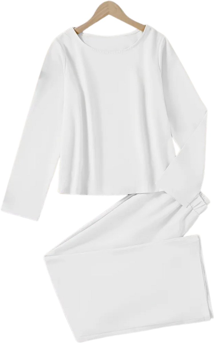 Livano Linnen Broek Dames Zomerbroek Volwassenen Lange Broek Pantalon Strandbroek Zomer Ibiza Stijl Wit