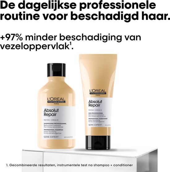 L’Oréal Professionnel Absolut Repair Shampoing 300ml & Après-Shampoing 200 ml – Lot de produits