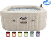 Intex PureSpa Chevron Deluxe Bubble Spa + Aquatural Set Aroma Crystals 6 x 350 gram