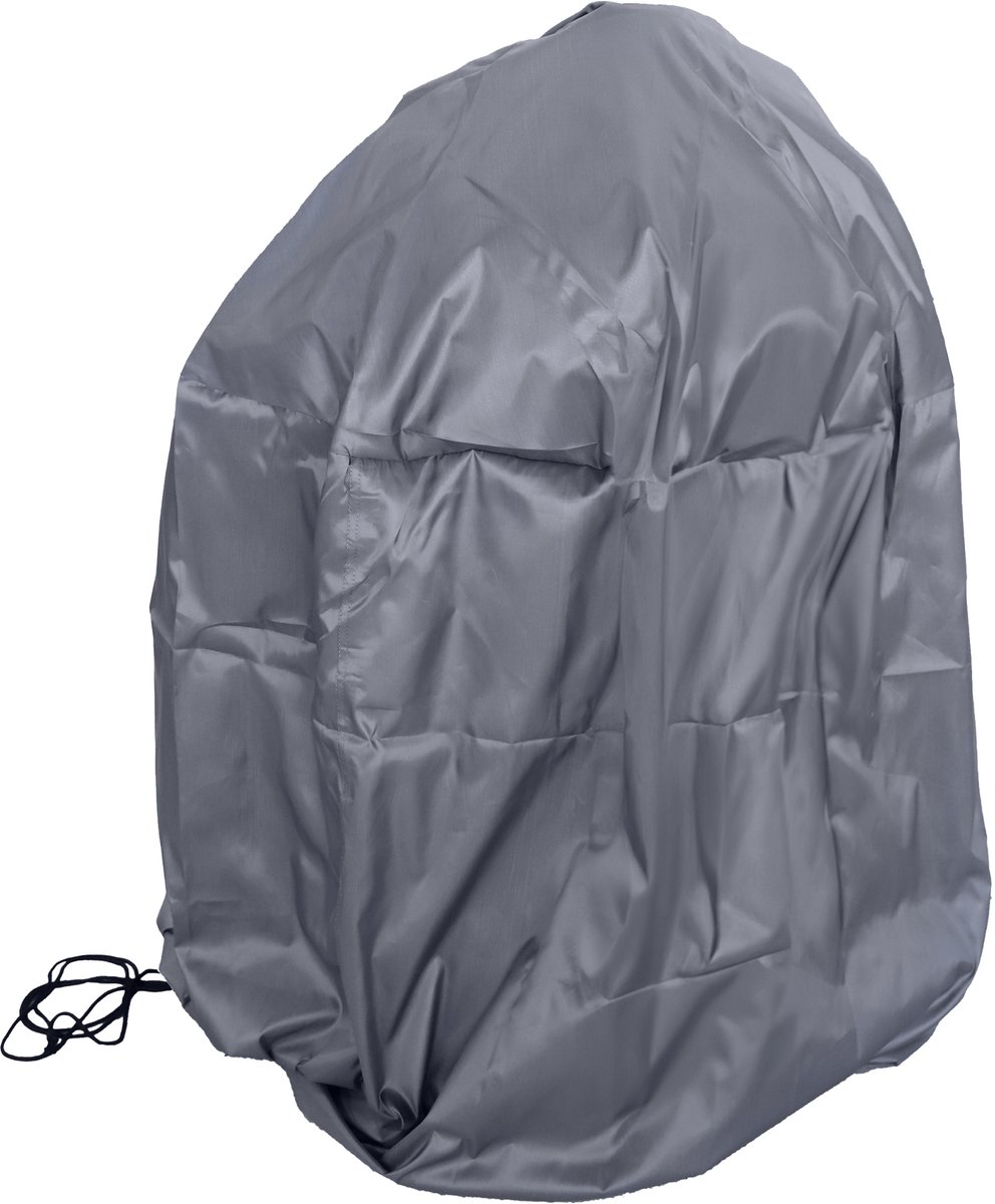 Waterdichte Barbecuehoes Rond – Ø93 x 90 cm – Sterke BBQ Beschermhoes van Weerbestendig Polyester – UV-bestendig, Ademend & Met Trekkoord – Geschikt voor Rond BBQ & Kamado – Antraciet