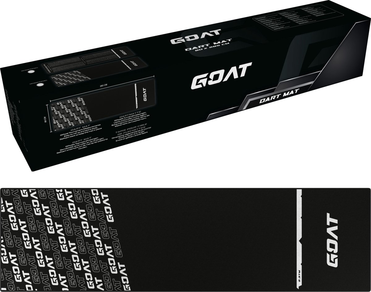 GOAT-Carpet Dartmat-285cm x 80cm-Goat Black / White