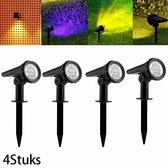 Bol.com Meedeer 4 Stuks Solar Prikspot-Tuinspots-Tuinverlichting-Solar Spots-Warm wit Tuinverlichting op Zonne-energie-Drie lich... aanbieding