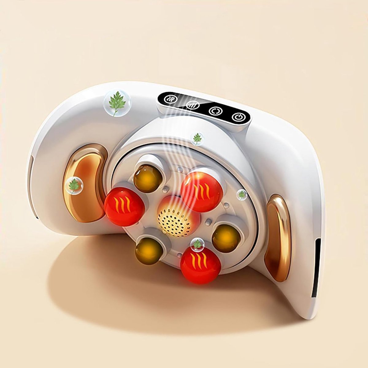 Automatische stenen buikmassageband, buikacupressuurmassageband, voorwaartse en achterwaartse massage, intensiteitsaanpassing, effectief verlichten van spiervermoeidheid en spierpijn