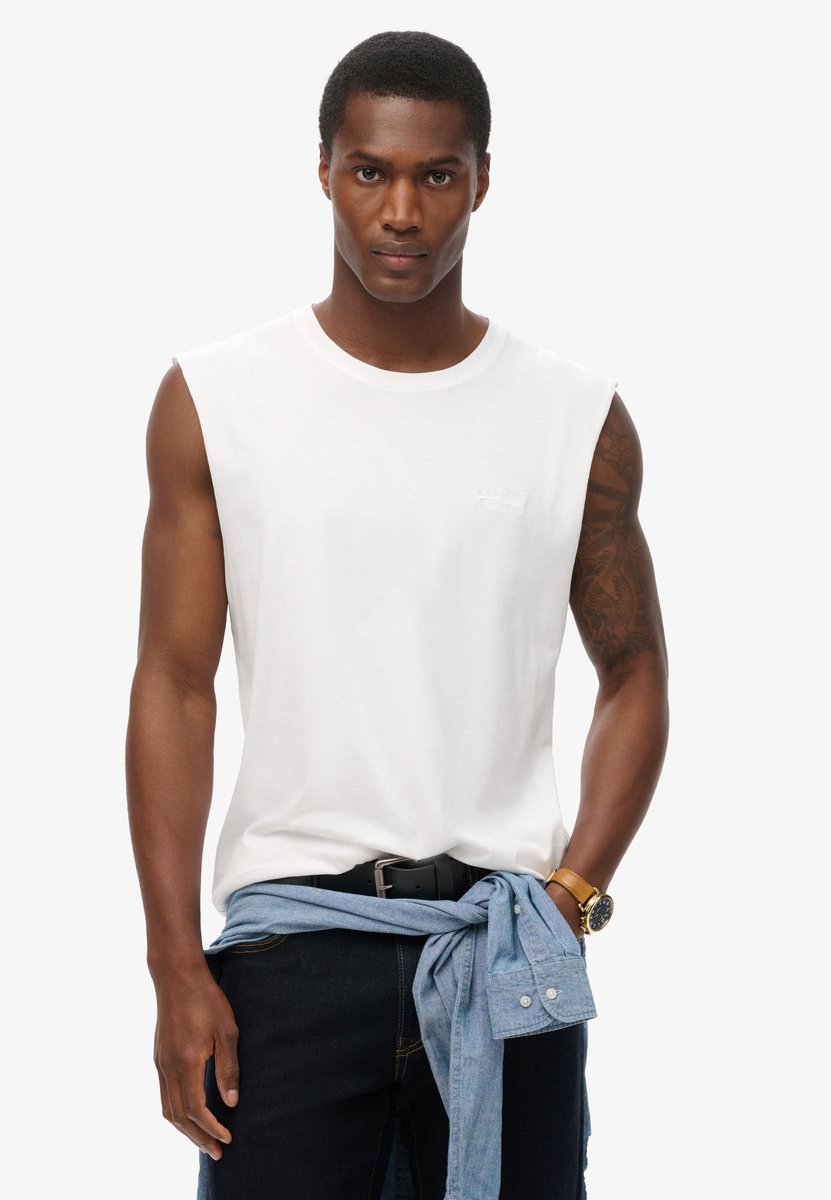 Superdry T-shirt Essential Logo Tank Ub M6010820a Optic Mannen Wit