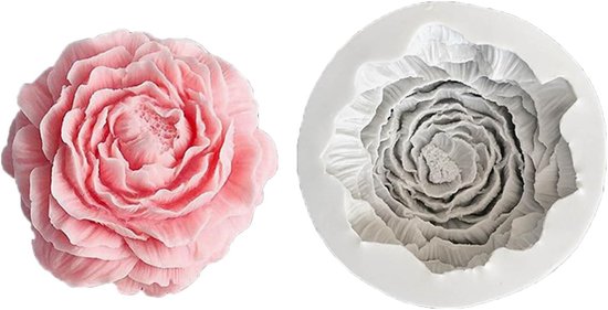 3D Siliconen Mal - Handgemaakte zeepvorm - Zeep mal - Siliconen mal - Zeep maken - bloem zeepvorm - 9.3*9.3*3.6cm - voor het Maken van Schattige Kaarsen, Harsmallen voor Geurkaarsen - wit