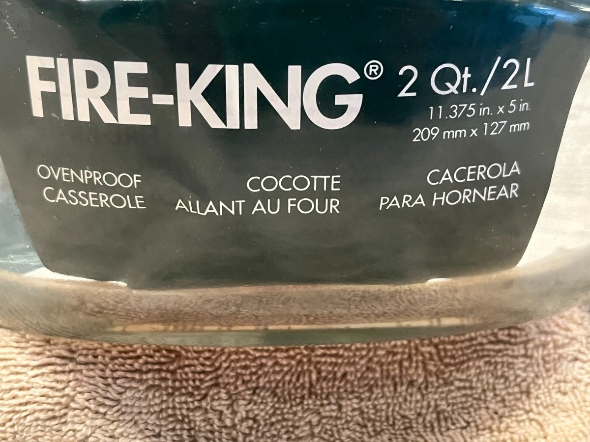 Anchor hocking Fire King 2lt ronde ovenschaal met deksel