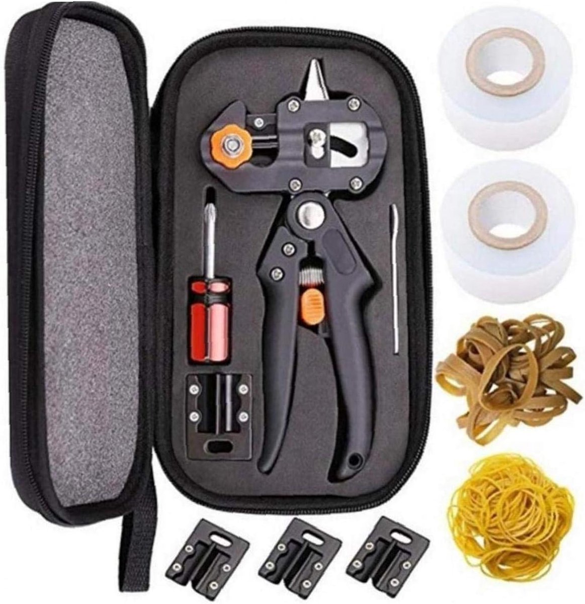 Geschikt voor Professionele entschaar Tuinschaar Boomentingstang Tuinentingset voor bomen (zwarte stoffen tas + elastiek + membraan)